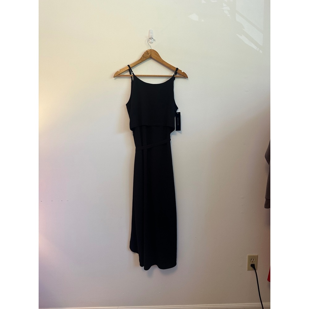 NWT Olivia Grey Black Wrap Dress | Size Medium - Picture 4 of 7